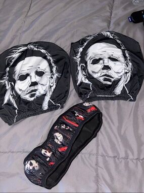 Michael Myers Car Headrest Covers & Horror characters steering wheel cover
